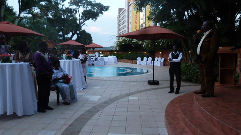 Bishop David Kiganda, Hon Kivumbi Earnest Benjamin, Ps Bweyinda mother Noelina Nakafero Sifa at Serena for Silver Jubilee Celebrations