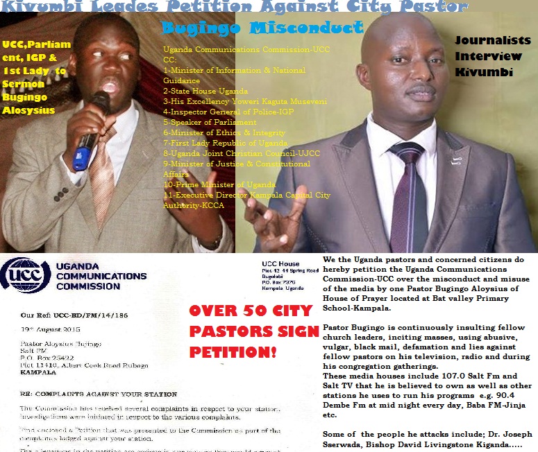 Kivumbi Leads Petition Against Pastor Bugingo Aloysius