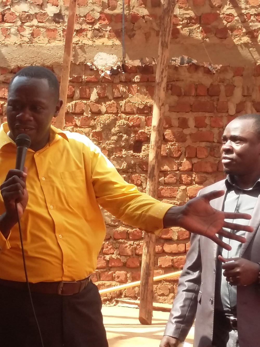 Pastor Ronnie from Radio One Ministers at Redeemed church with Ps Bweyinda David