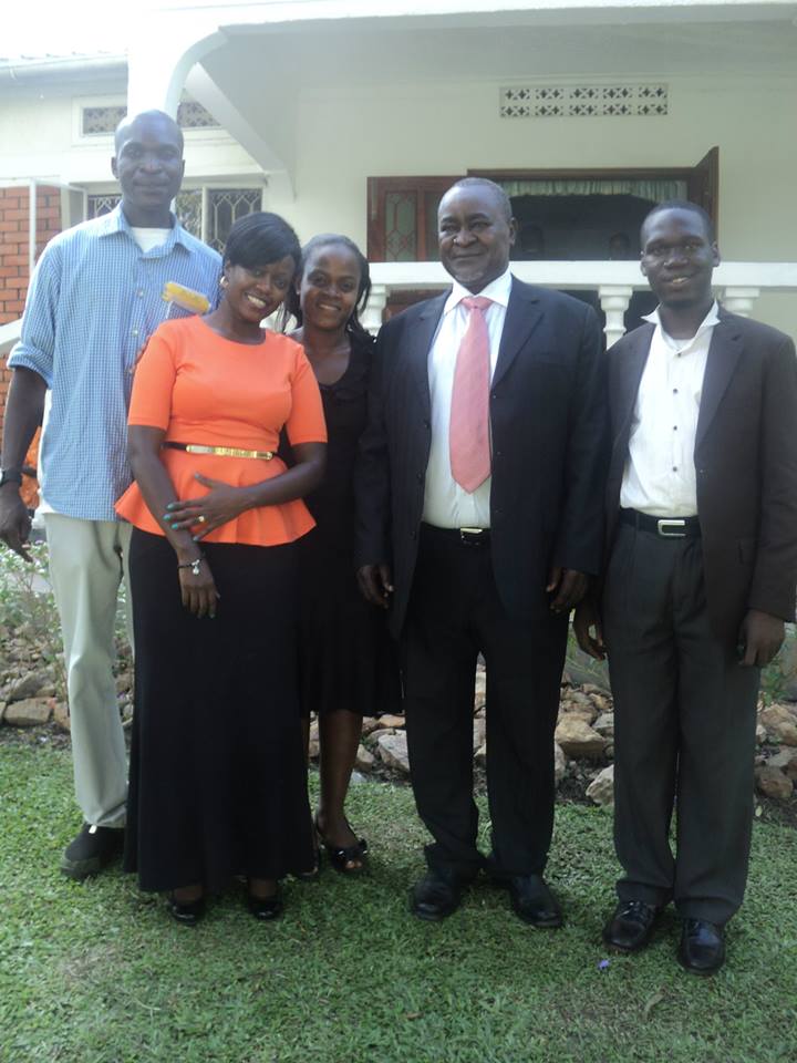 Hon Kivumbi Earnest Benjamin, EX VP Prof Gilbert Balibaseka Bukenya, daughters Josephine, Flavia n Sunday Okita