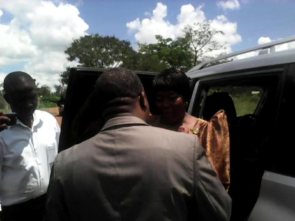 Speaker Rebecca Kadaga with Bishop Kiganda