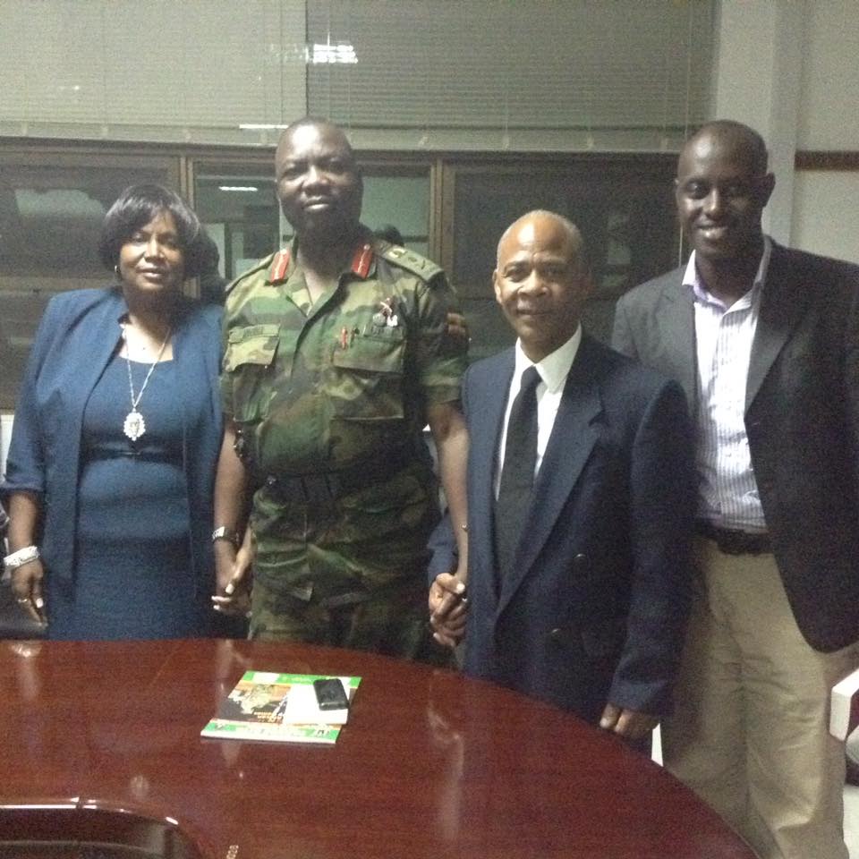 Joan & William Ross with Deputy Commander of Defence Forces for Uganda Lt Gen Chalres Angina
