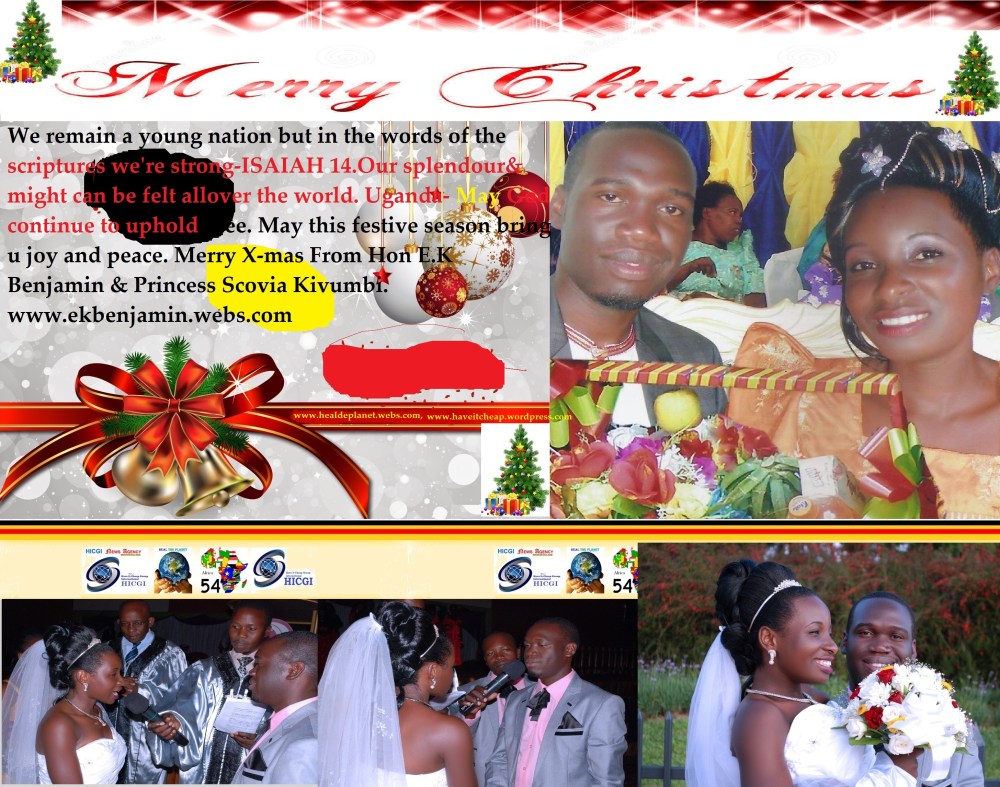 Merry X mas from Hon E . K Benjamin &amp; Princess Scovia Kivumbi