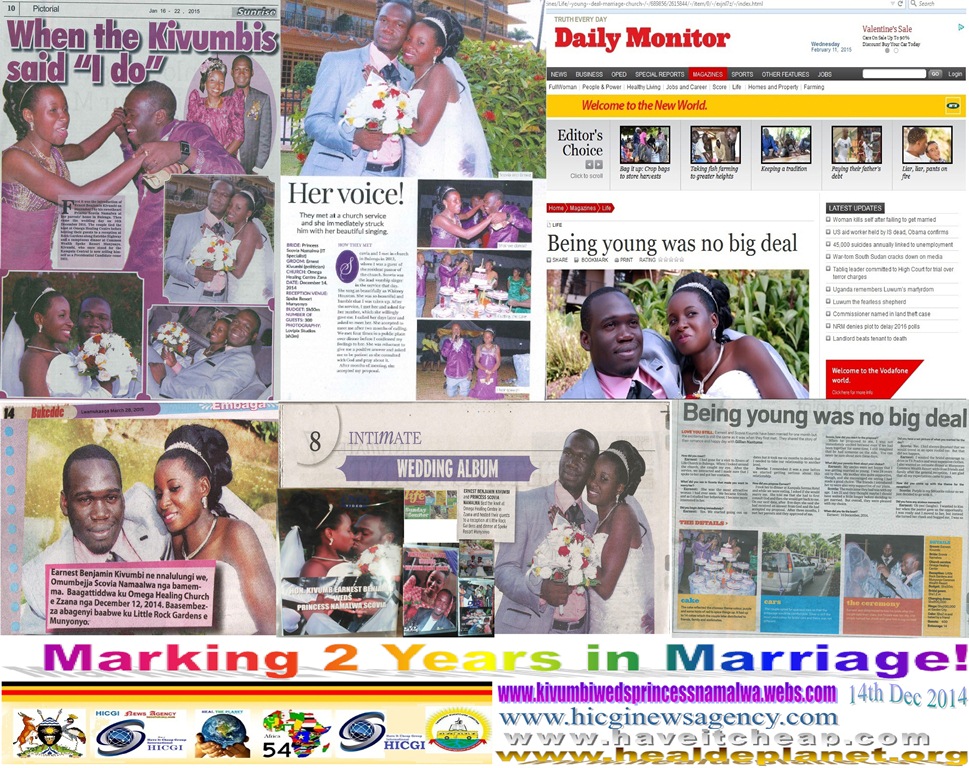 Hon Kivumbi Earnest Benjamin &amp; Princess Scovia Mark 2 years in Marriage