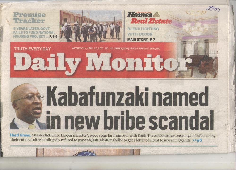 HTP Meeting in with Uganda Minister in Daily Monitor News Paper (2)